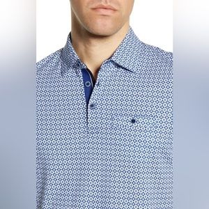 Ted Baker geo print polo blue